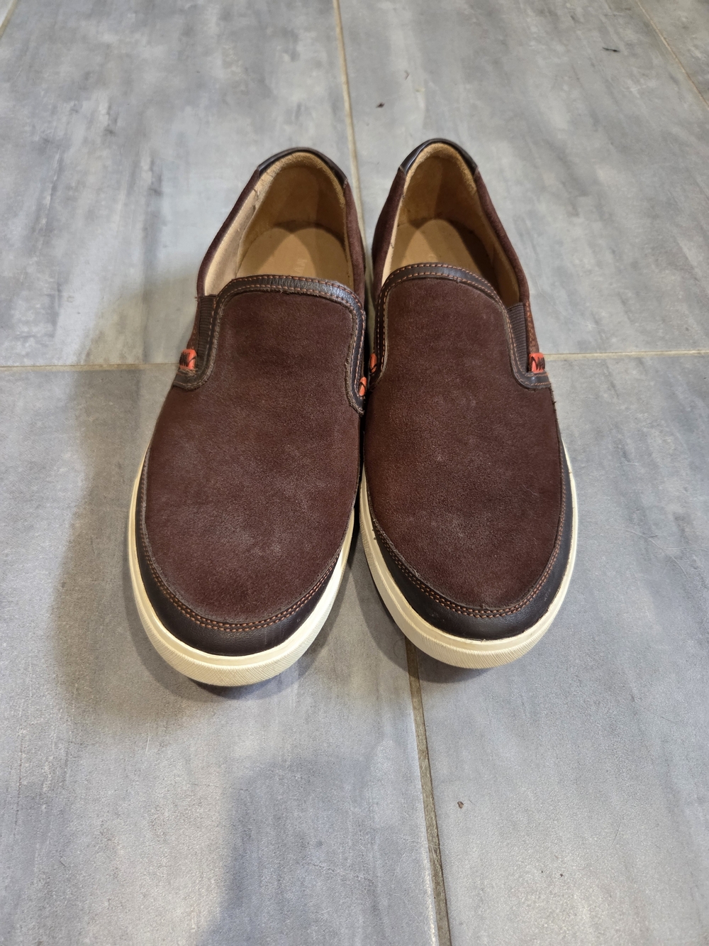 Cole Haan Brown Suede Slip-On Sneakers Men's Size 9 Casual Comfort Shoes